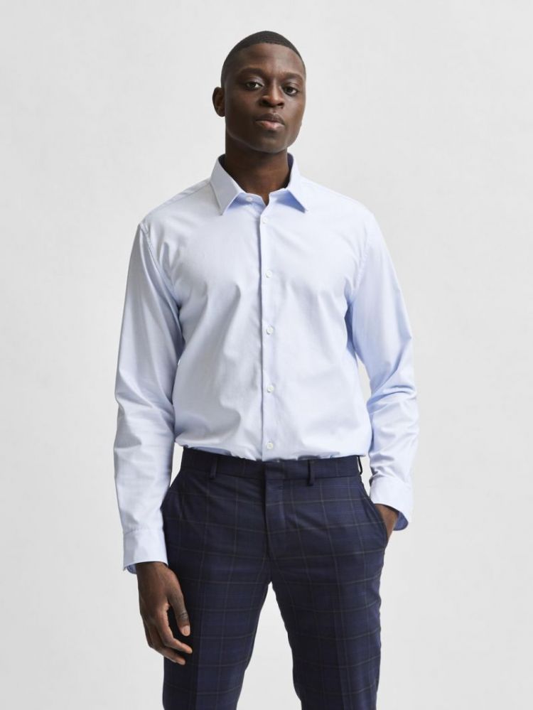 SLHSLIMETHAN SHIRT LS LIGHT BLUE  