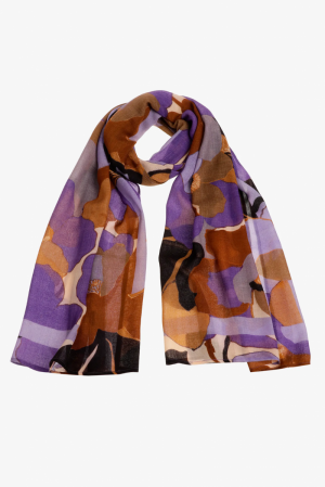 SCARF ART FLOWER  VIBRANT VIOLET 