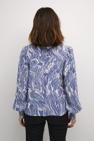 KAARONA BLOUSE  BLUE DENIM