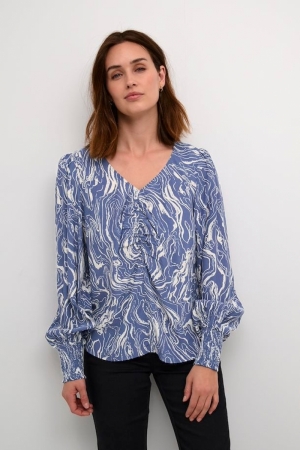 KAARONA BLOUSE  BLUE DENIM