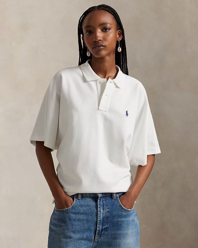 KNIT POLO WHITE
