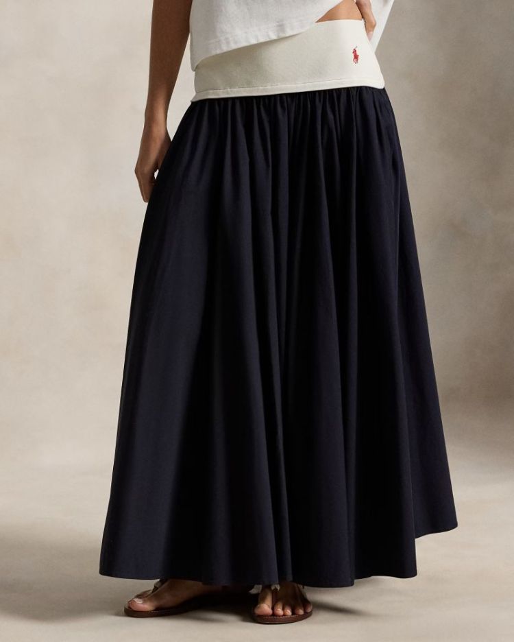 WOVEN A-LINE SKIRT ATLANTIC