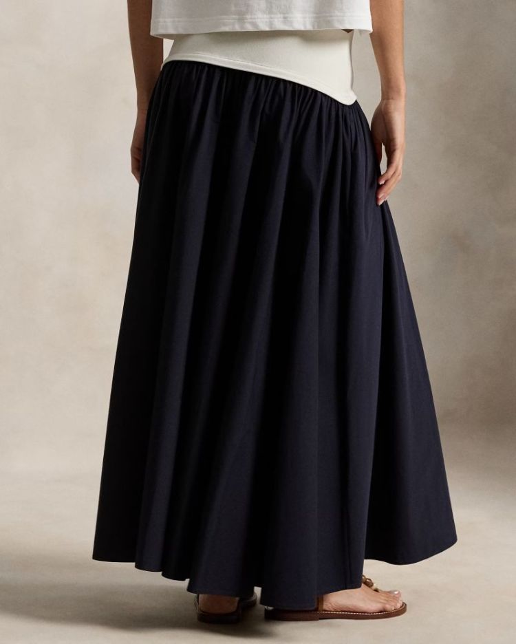 WOVEN A-LINE SKIRT ATLANTIC