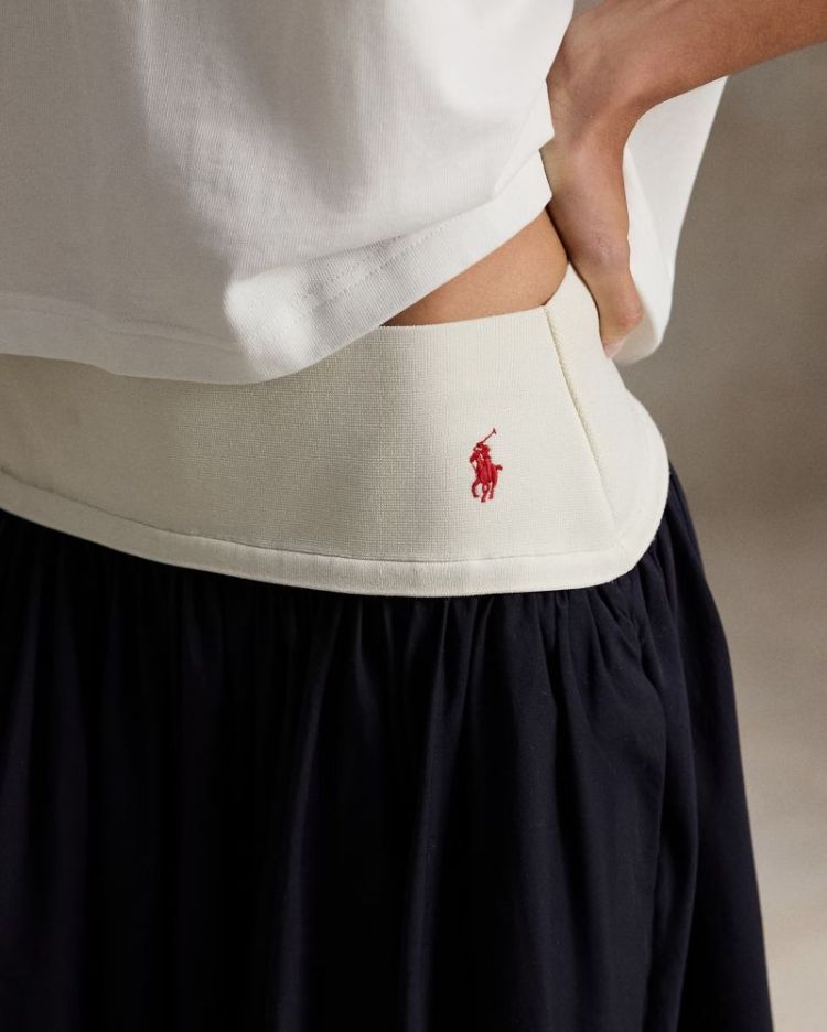WOVEN A-LINE SKIRT ATLANTIC