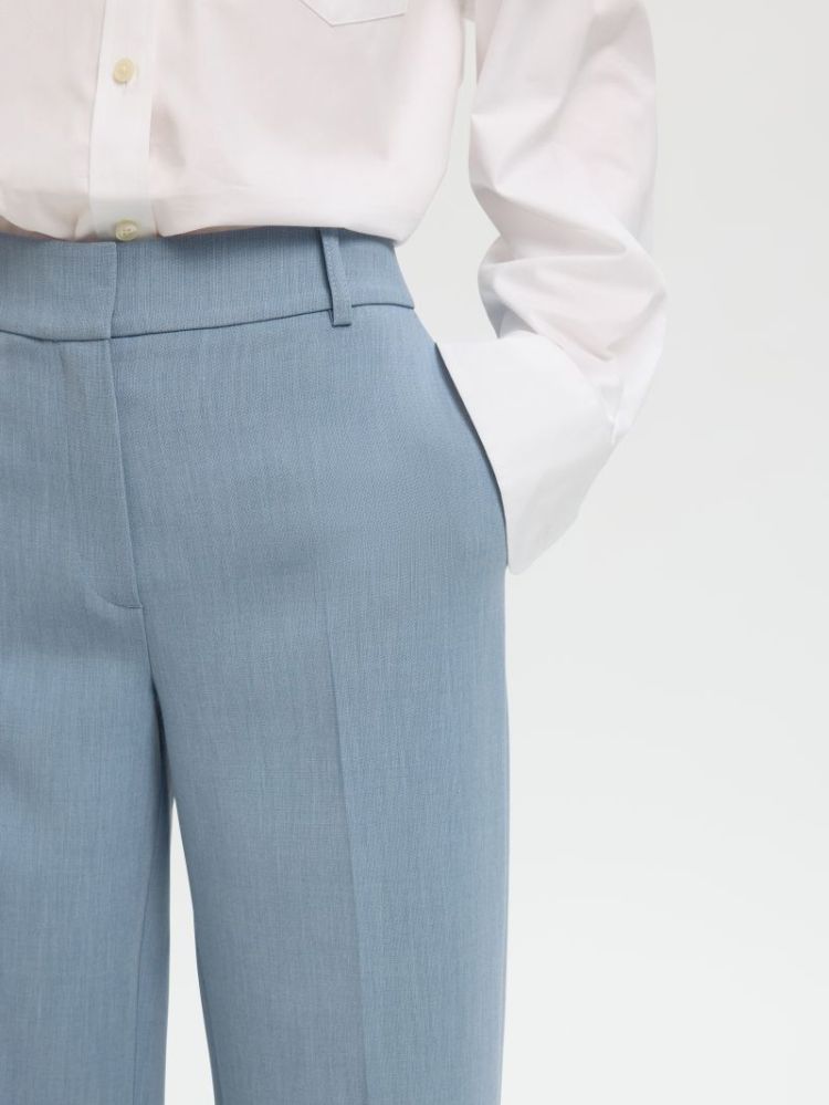 SLFRITA WIDE PANTS DUSTY BLUE