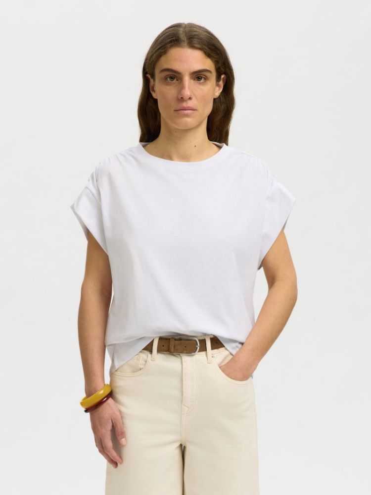 SLFMILA SS TEE BRIGHT WHITE