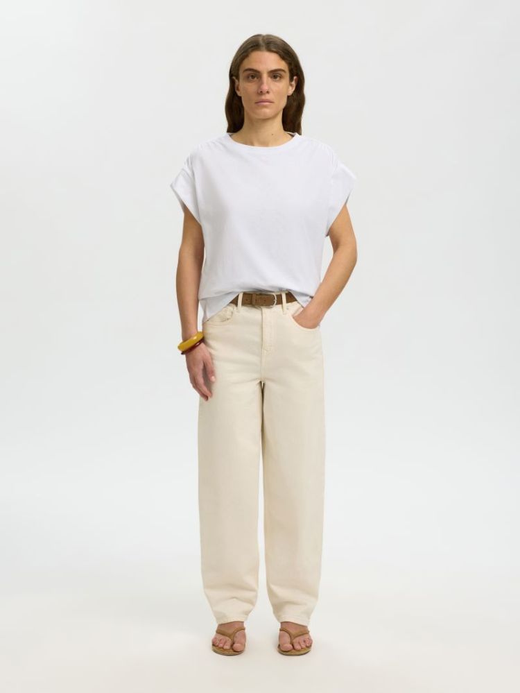 SLFMILA SS TEE BRIGHT WHITE