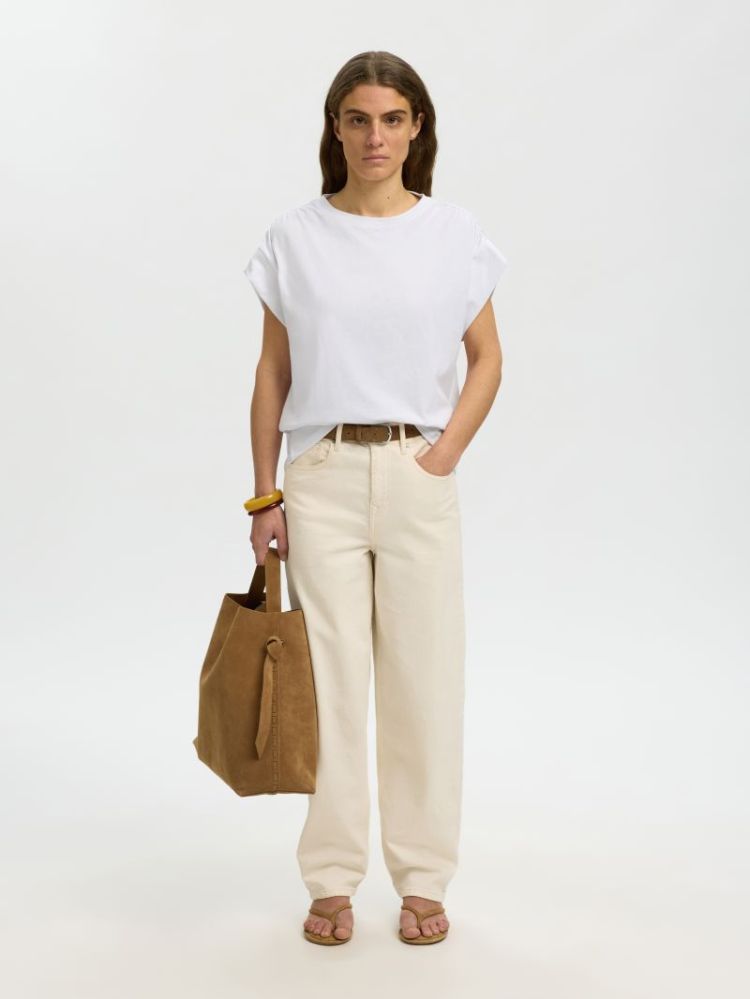 SLFMILA SS TEE BRIGHT WHITE