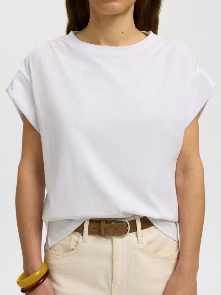 SLFMILA SS TEE BRIGHT WHITE