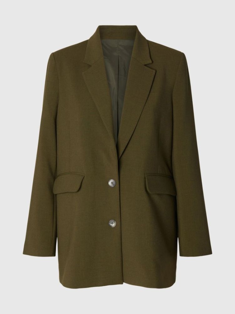 SLWRITA RELAXED BLAZER FIG GREEN