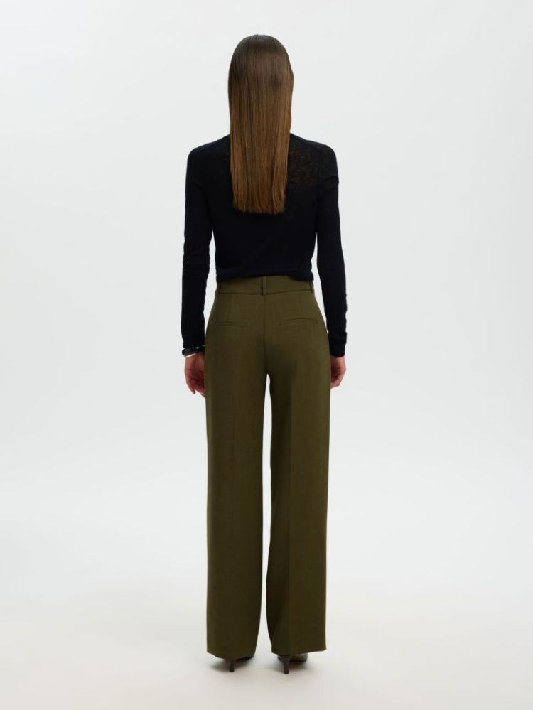 SLWRITA WIDE PANT FIG GREEN