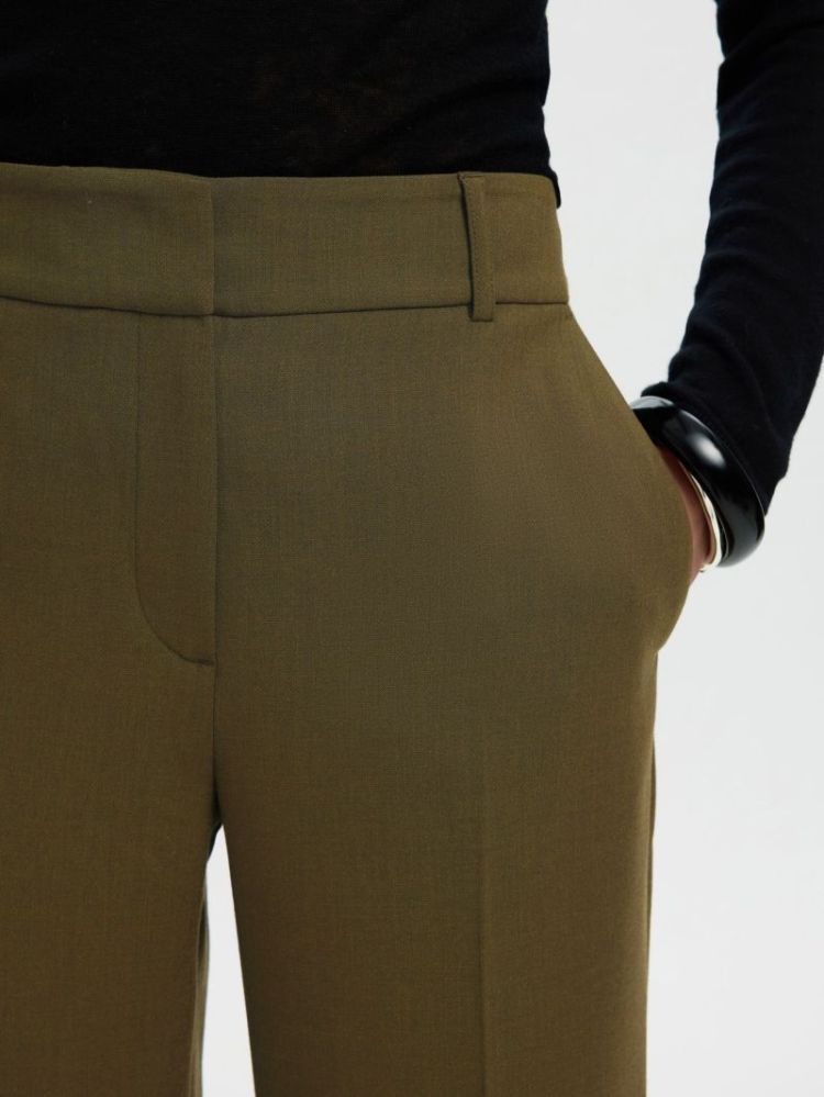 SLWRITA WIDE PANT FIG GREEN