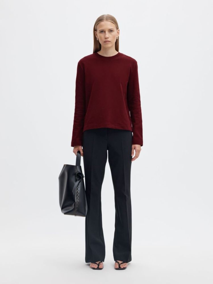 SLWESSENTIAL LS BOXY TAWNY PORT