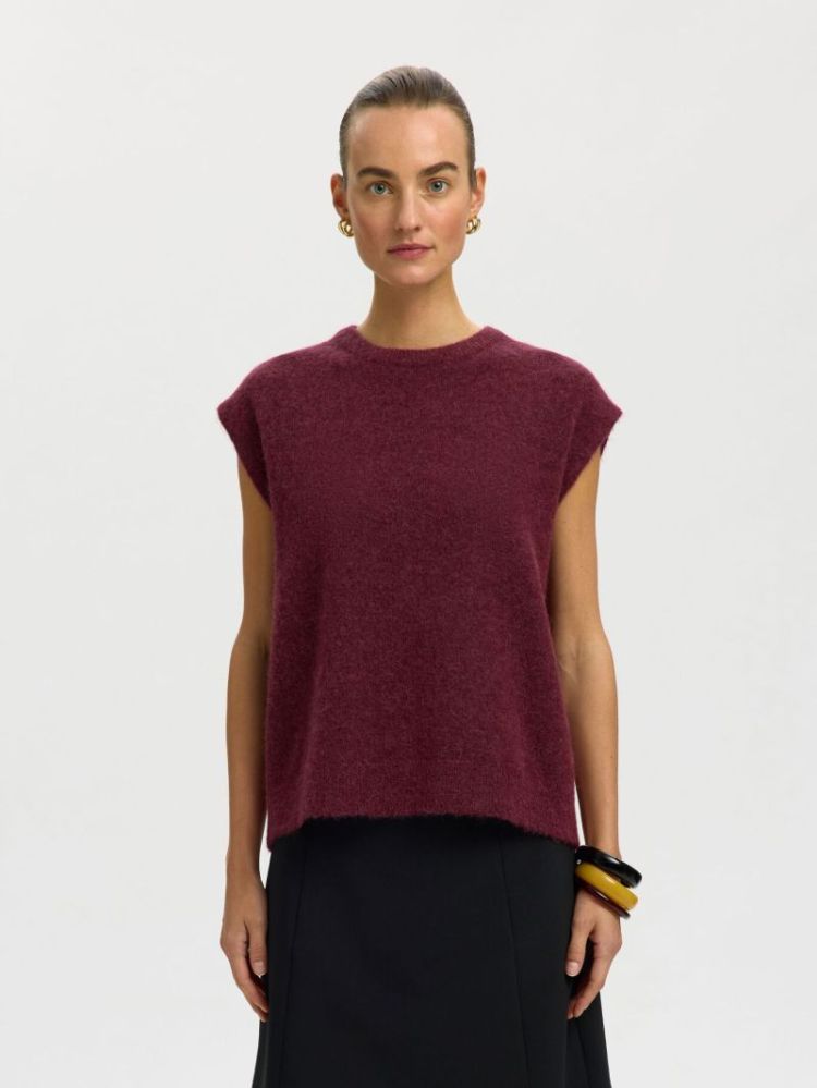SLWLULU SL KNIT TAWNY PORT