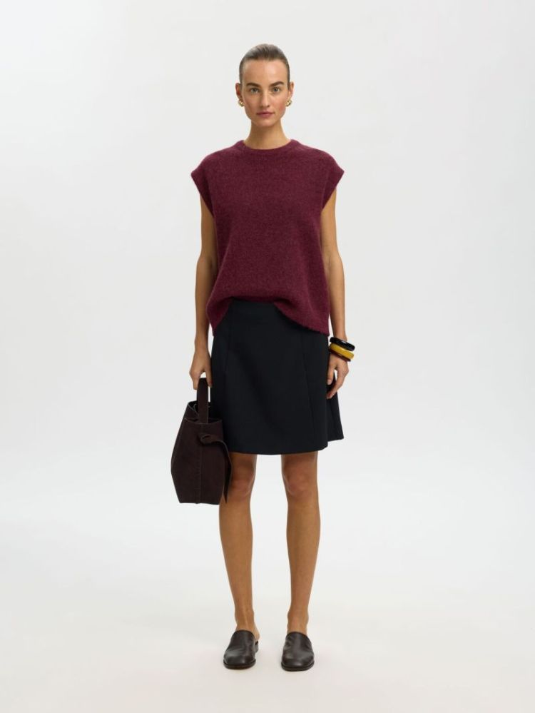 SLWLULU SL KNIT TAWNY PORT