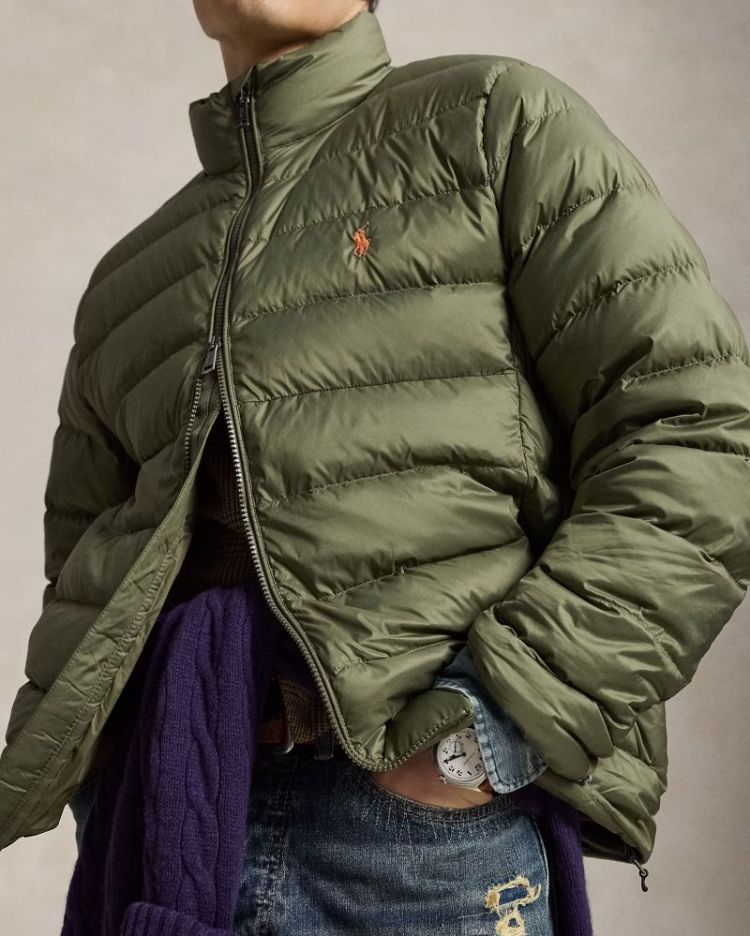 WOVEN PUFFER CRUISE OLIVE