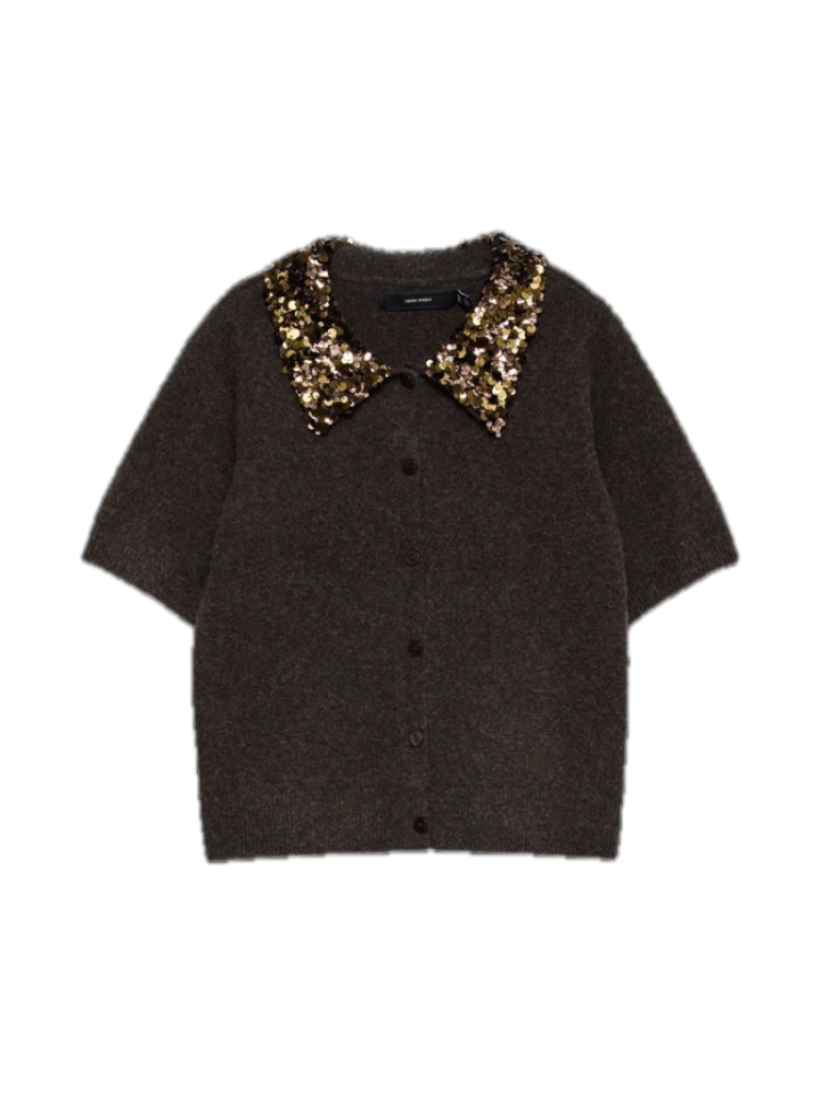 VMJONAH CARDIGAN CHOCOLATE TORTE